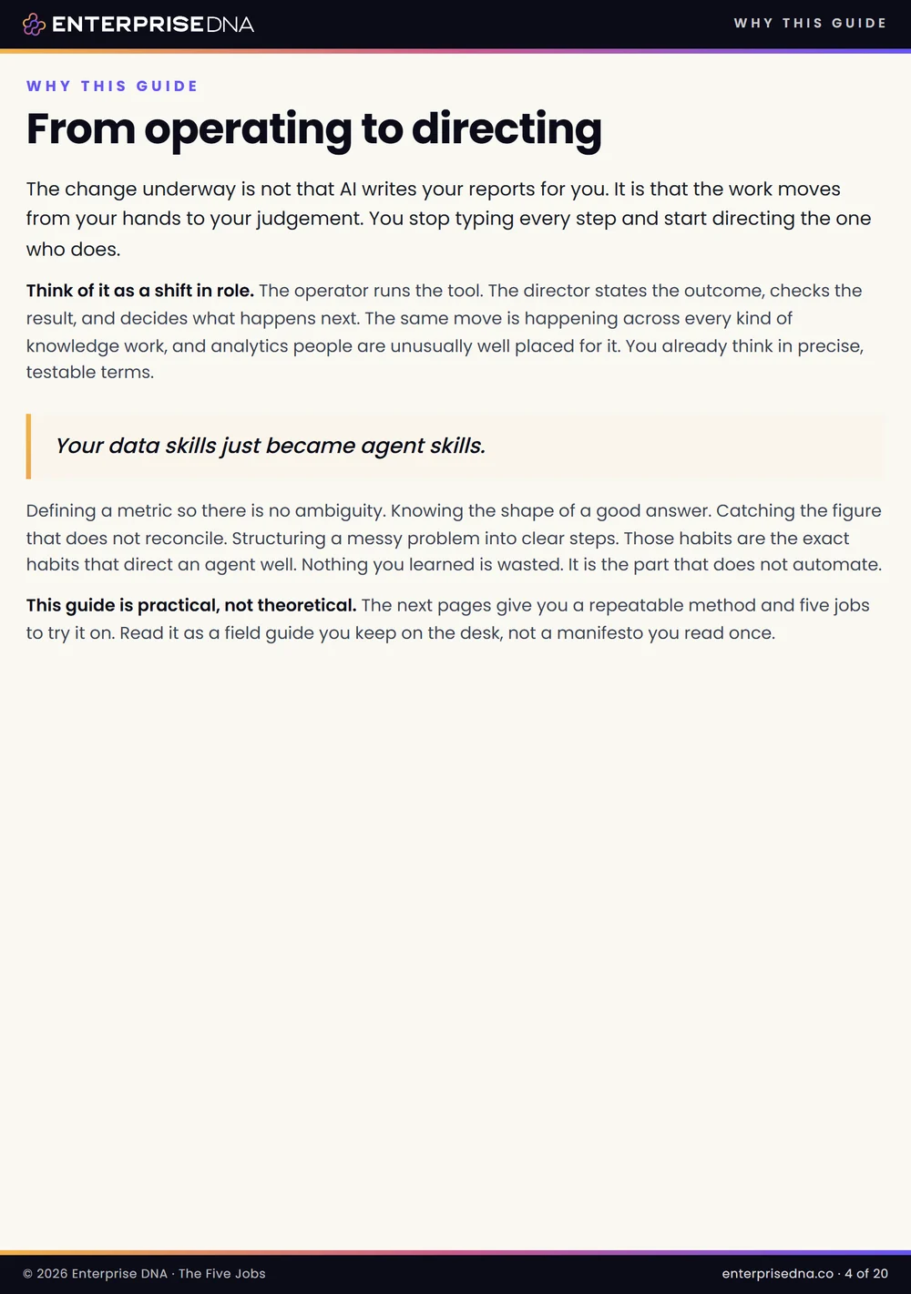 Why this guide, how your data skills become agent skills
