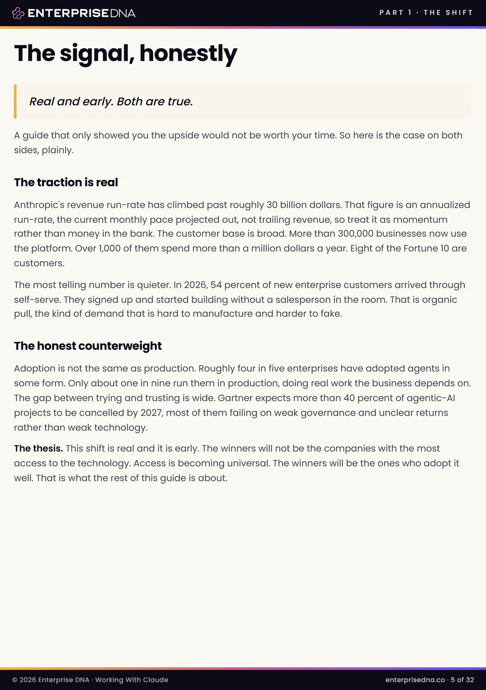 Part 1, the honest signal, the case on both sides